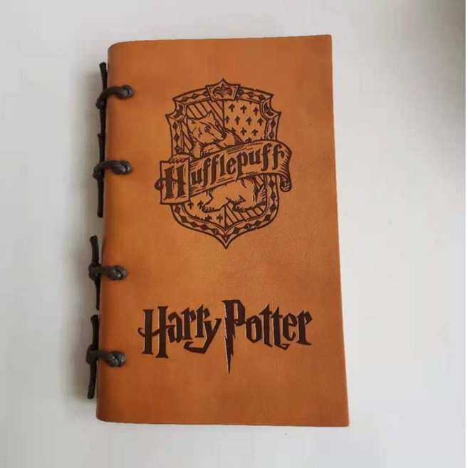 해리포터 굿즈 기숙사 가죽 빈티지 일기장 다이어리 노트, 후플푸프 스몰