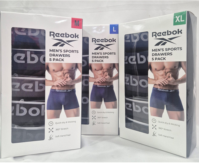 에어로쿨 리복 남성 남자 드로즈 브리프5종세트ss106