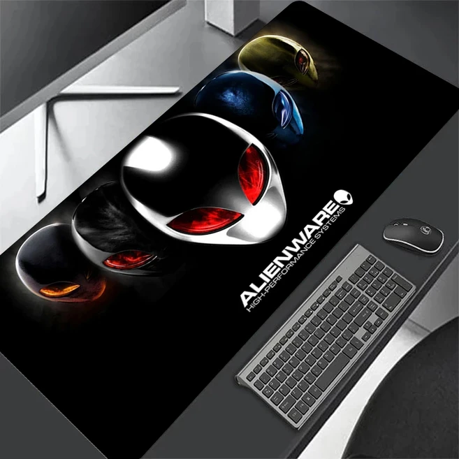 90x40cm 에일리언웨어 마우스패드 천연 고무 미끄럼 방지 베이스 테이블 매트 XXL 대형 컴퓨터 키보드 카, 09 400x800x2mm, 01 KY-0000678