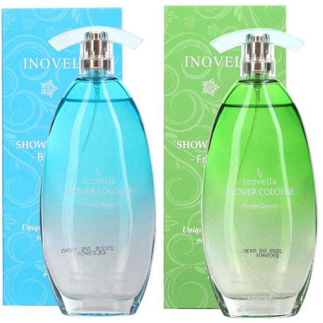 이노벨라 에리쉬 샤워코롱 블루머스크+후레쉬그린, 2개, 150ml