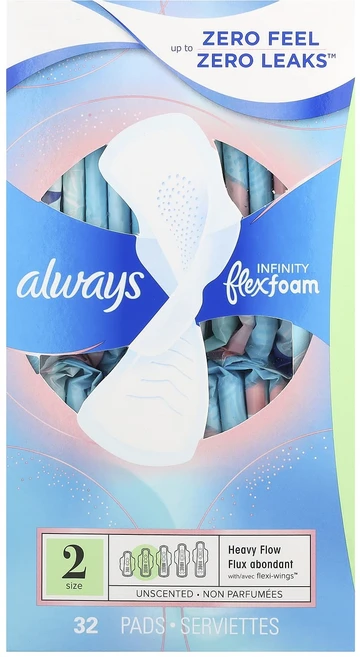 특별한효과 Always 인피니티 플렉스 폼 위드 Flexi-Wings 사이즈 2 대형 무향 패드 32개 곧일시품절됩니다, Always인피니티플렉스폼위드FlexiWings사이즈2, 1개, 32개입 - 쿠팡