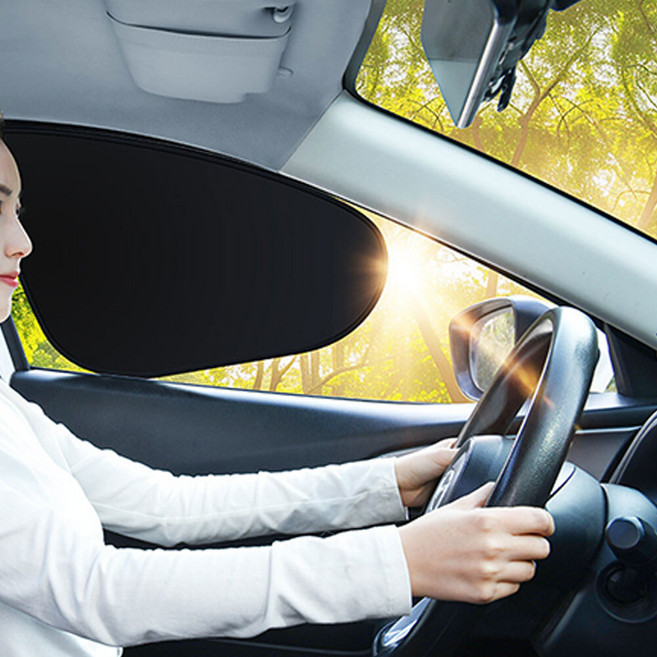 루이벤 1+1 암막 정전기 강력흡수 차량용 햇빛가리개 운전석 보조석, 2개