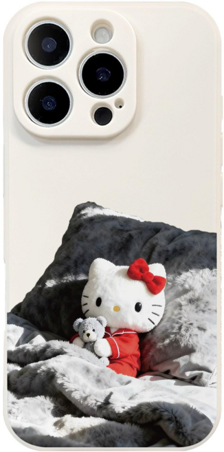 이불 속 빨간 잠옷 키티 아이폰 갤럭시 케이스
