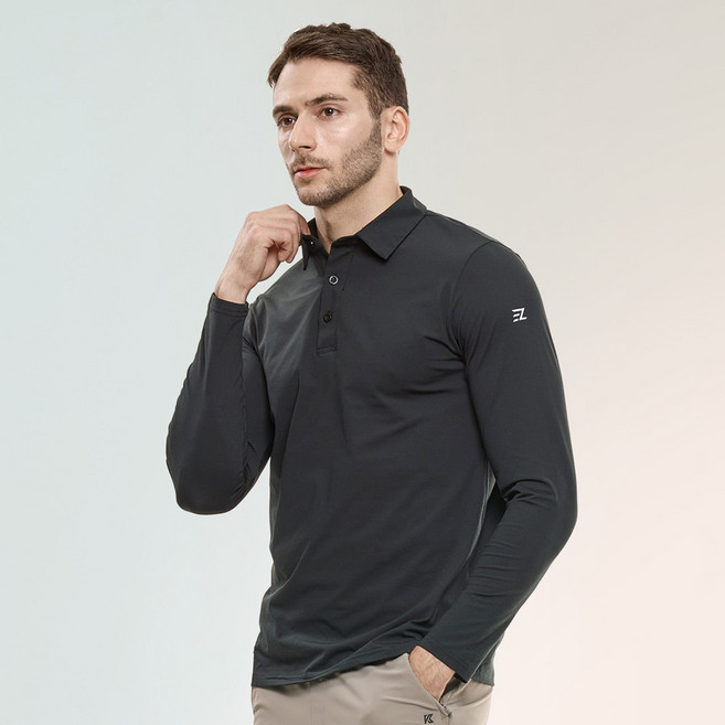 <스타일랑> 남성 긴팔 카라 티셔츠 / 프리미엄 소로나 원단 골프 등산 아웃도어 스포츠 빅사이즈 스판 카라티