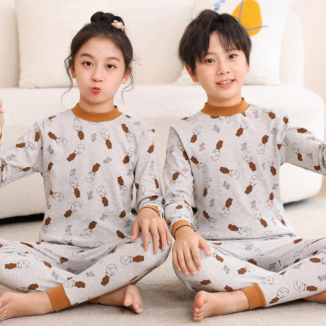 洁白 兒童純棉保暖內衣套裝