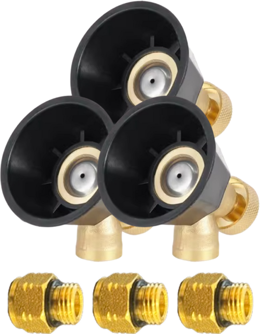 웨이모션 다용도 흑선풍 고압 조절 노즐 안개 분사 범용 농업용 노즐, 노즐+니플, 3세트