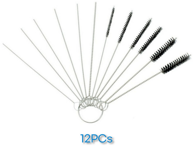 기화기 예초기 캬브레타 청소 브러쉬 화구 바늘, 12개