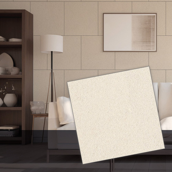 유니디자인 DIY 점착식 스톤타일 100% 천연 스톤 데코타일, 1개, 화이트샌드(중)