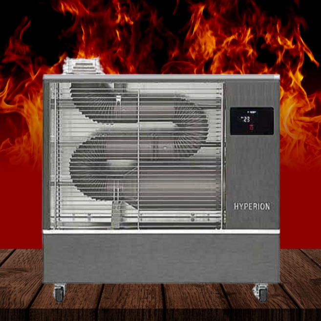 화레이 돈풍기 히페리온 원적외선 튜브히터 곱창난로 대형 석유난로 등유 기름난로 주름관히터 온풍기, 9,000kcal/h