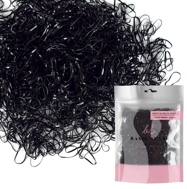 베이직센스 여아 대용량 고무줄 머리끈 세트