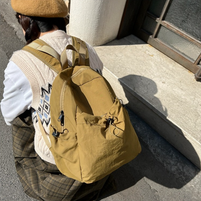 슈리뜨 여성 경량 캐쥬얼 데일리 나일론 스트링 백팩 기저귀 가방