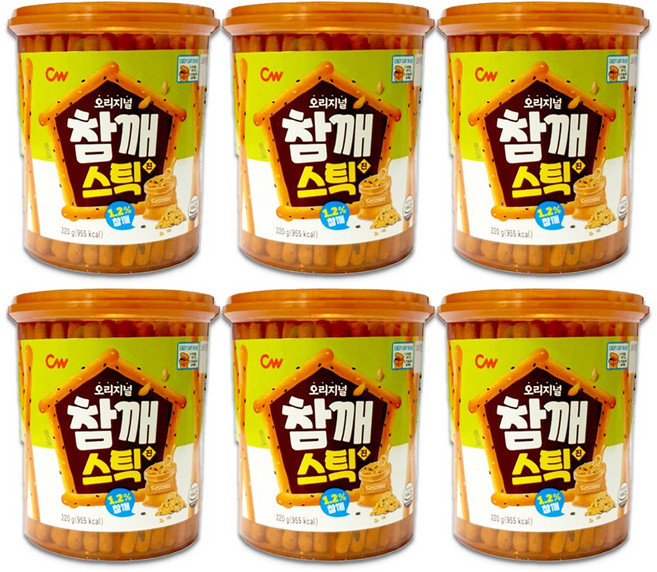 청우 참깨스틱, 220g, 6개