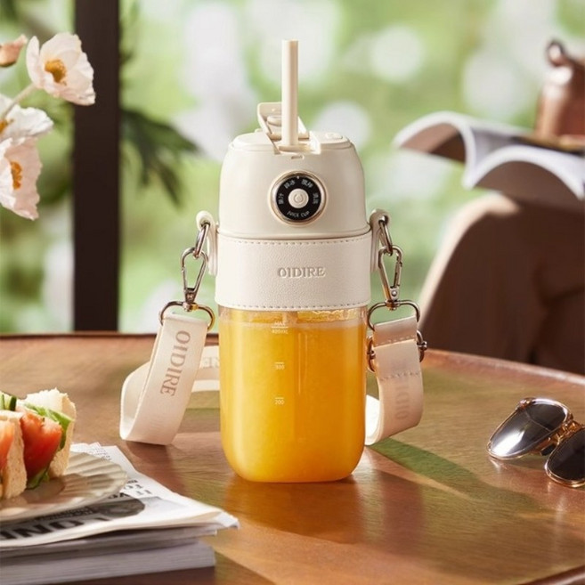 QUZO 무선 휴대용 과일 믹서기 70W, 흰색