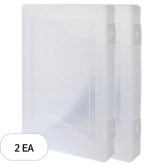 히키스 A4 서류 파일 케이스 대형 FC01, 투명, 2개