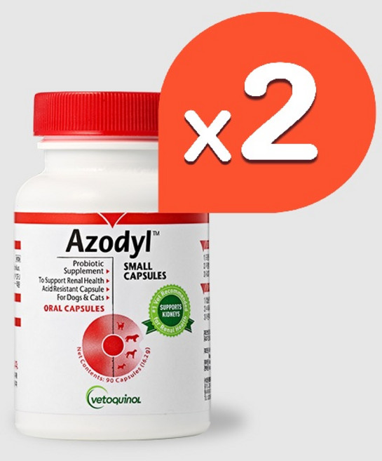 베토퀴놀 아조딜 강아지 고양이 신장 영양제 90캡슐, 90정, 2개