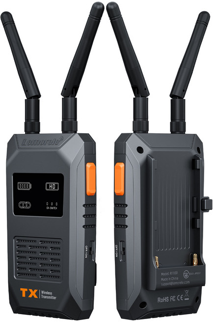 Lemorele 사진 라이브 스트리밍 PC 프로젝터용 2억 개의 무선 HDMI 송신기 및 수신기 1080P 오디오 비디오 트랜시버, 1개, R1100