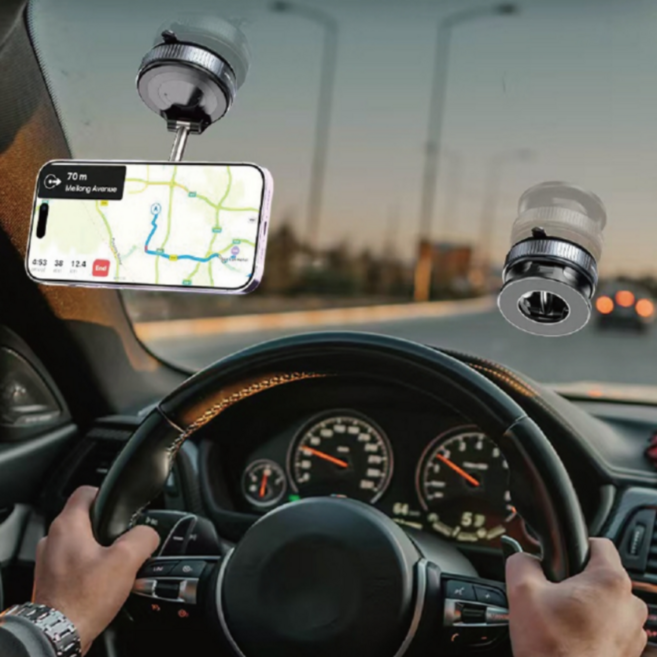 그릭스 운전중 보기편한 맥세이프 차량용 핸드폰 거치대, 블랙, 1개