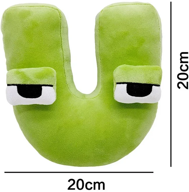 알파벳 로어 봉제 장난감 A-Z 글자 동물 플러시 인형 아동 어린이 교육 크리스마스, 12 U