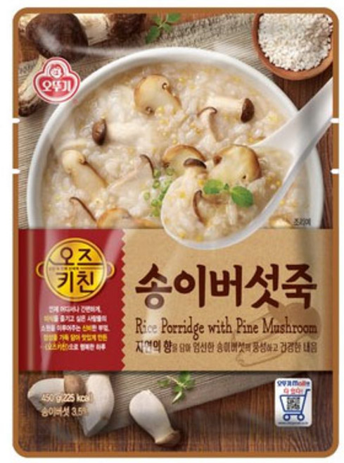(무)오뚜기 오즈키친 송이버섯죽450g, 450g, 10개