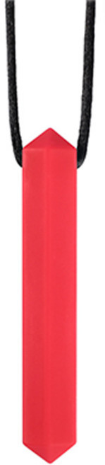 마크라쏭 츄잉 목걸이 구강 턱 운동 언어치료 감각통합 연하 삼킴 씹기 유아 아동 교구 치발기겸용, 빨강, 1개