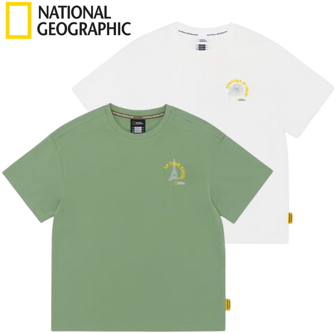 [매장발송] 내셔널지오그래픽 키즈 반팔티 티셔츠 주니어 남아 여아 시원한 여름 캠핑 여행 운동