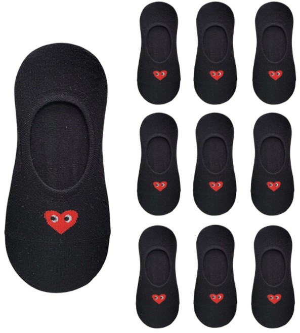 여자 하트 덧신 페이크삭스 덧버선 덧신양말 10켤레