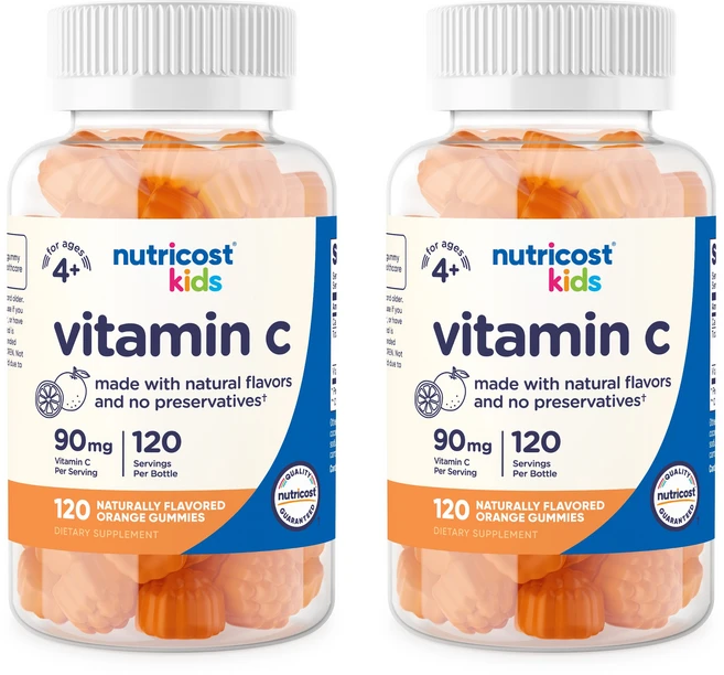 뉴트리코스트 키즈 비타민C 젤리 오렌지맛 90mg 120구미 2개, 120정 - 쿠팡