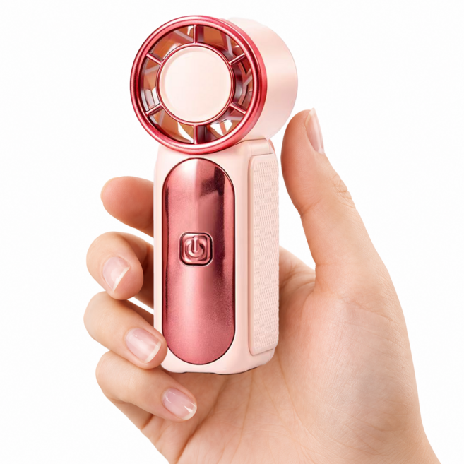 BAOTAI 저소음 휴대용 초미니 선풍기 핸디 무선 포켓 손풍기, 핑크, X688