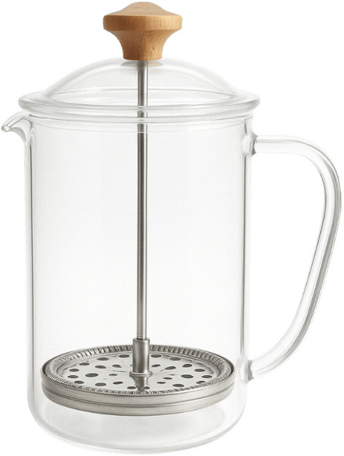 GlassKing FH-109W 玻璃濾壓壺 600ml, 透明色, 1個