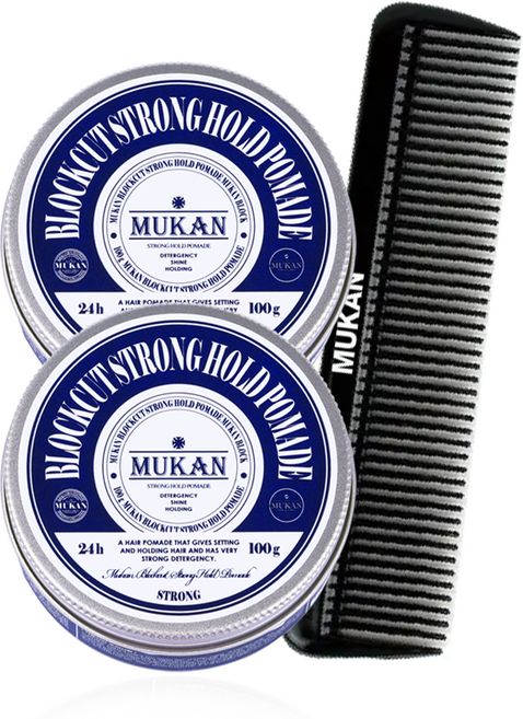 무칸 블럭컷 스트롱 홀드 포마드, 100g, 2개