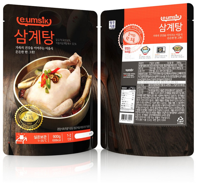 청우 이음식 삼계탕 실온, 10개, 1kg