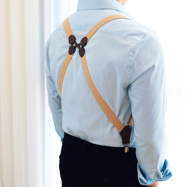 갤럽코르바타 남성 사피아노 H 서스펜더 사이드클립 멜빵 정장 캐주얼 벨트