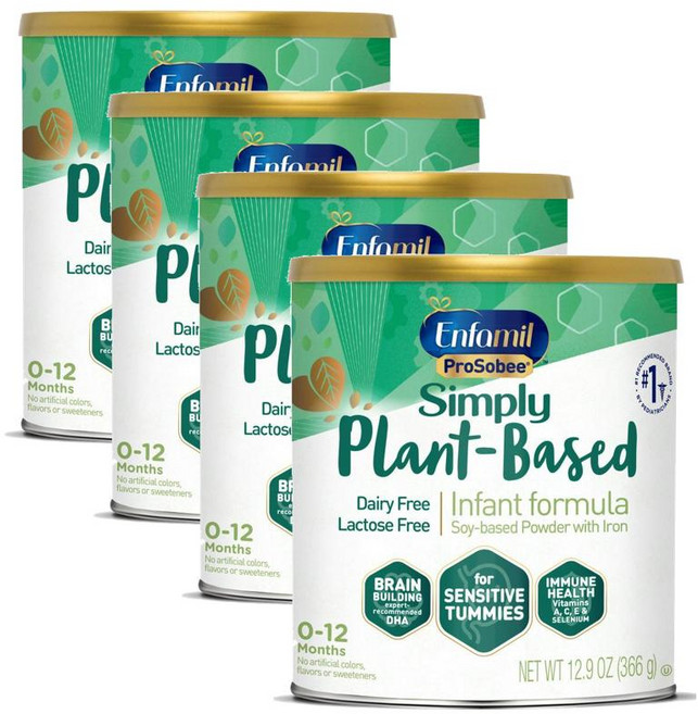 엔파밀 프로소비 소이 식물성 인펀트 분유 Enfamil ProSobee Soy Infant powder, 366g, 4개