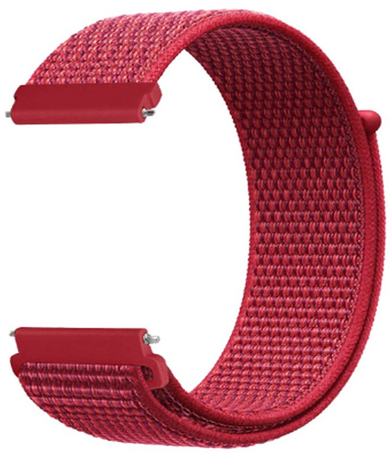 삼성 갤럭시워치 액티브1/2 벨크로 파스텔 찍찍이 스포츠 시계줄 스트랩 밴드 줄 40MM 44MM 호환, 레드, 1개