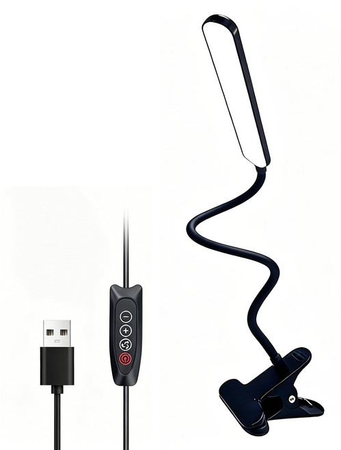 듀플렉스 클립형 LED 데스크 스탠드 H HNMA HN 봄맞이 선물 근로자의 날 하마 독서등 집게 스탠드 스탠드 조명 집게형 스탠드, 검은색