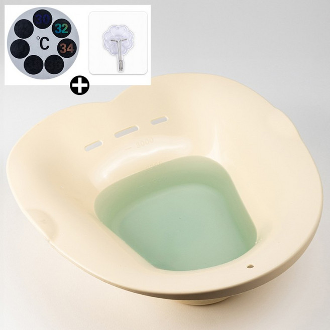 [생담] 가정용 소프트 좌욕기 좌욕세트 임산부 좌욕 치질 변비 케어, 화이트, 1개