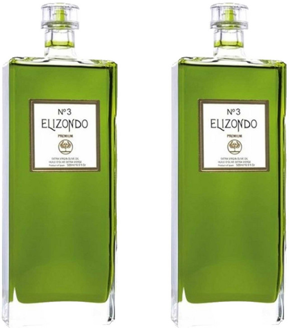 Elizondo N3 프리미엄 엑스트라 비건 올리브 오일, 2개, 500ml