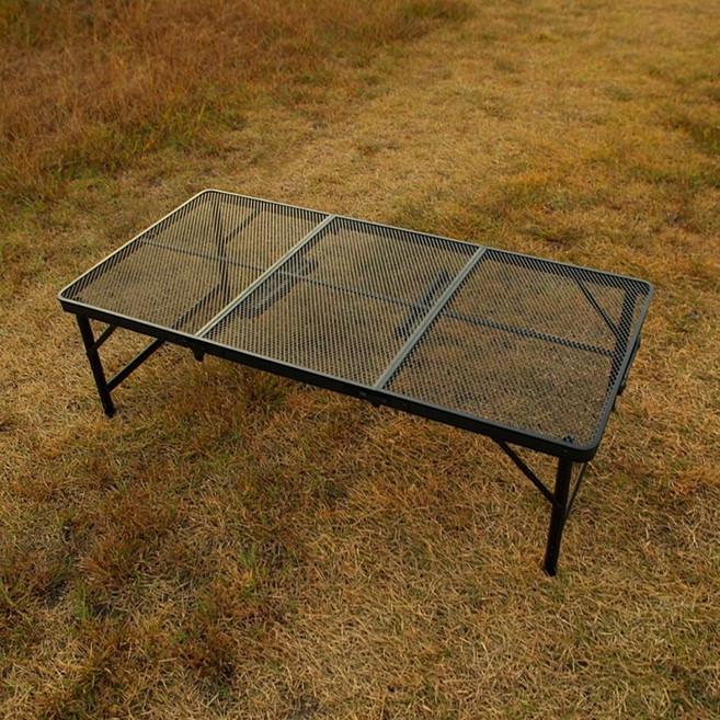 캠핑테이블 접이식 아이언메쉬 2단 높이조절 야외 테이블 넓은 상판, 아이언 메쉬 테이블