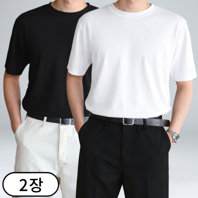 [1+1] 이브 남자 여름 반팔 니트 빅사이즈 M-5XL (6121-2)