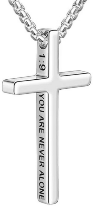 서플라이랩 써지컬스틸 뉴성경 말씀 십자가 목걸이 펜던트