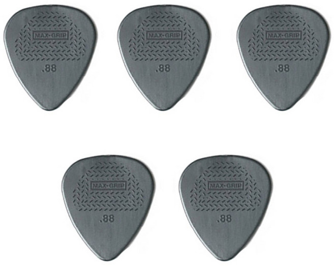 던롭 맥스그립 기타피크 0.88mm 5개, 1세트