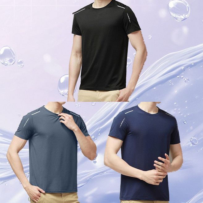 [MNC] 남자 여름 속건 스포츠 기능성 경량 반팔티 티셔츠 3color