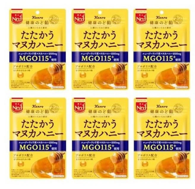 강로 건강 목캔디 싸는 마누카 꿀 80g×6봉, 1g, 1개 - 쿠팡