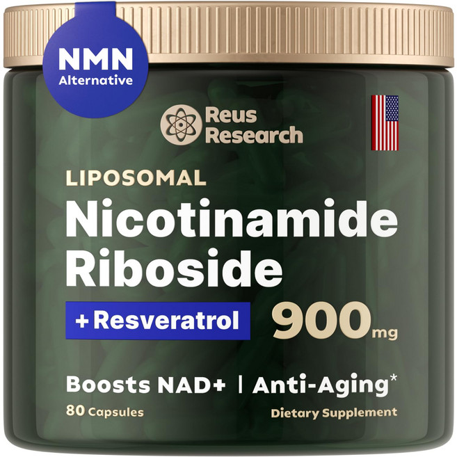 Reus Research NMN Alternative - NAD+ Supplement Nicotinamide Riboside 80정, 1개