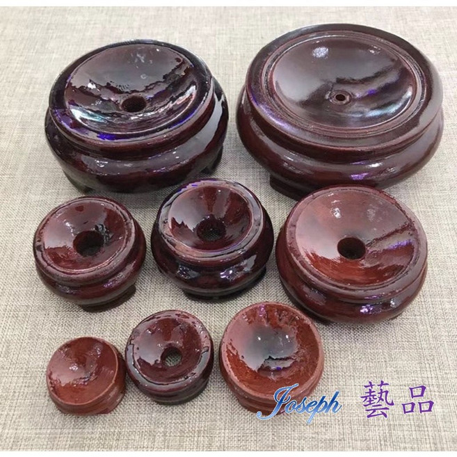 JOSEPH藝品 木製水晶球底座固定座 木托 蛋雕 DIY飾品配件, 1個