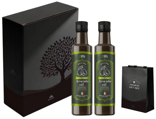 로얄트리 멕시코 최상급 HASS품종 엑스트라버진 아보카도 오일 250mL x 2병 선물세트, 1세트