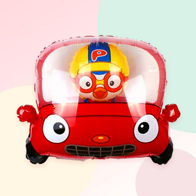 [파티지] 자동차풍선 생일 가랜드 모음, C_B_점보풍선_이중 뽀로로자동차