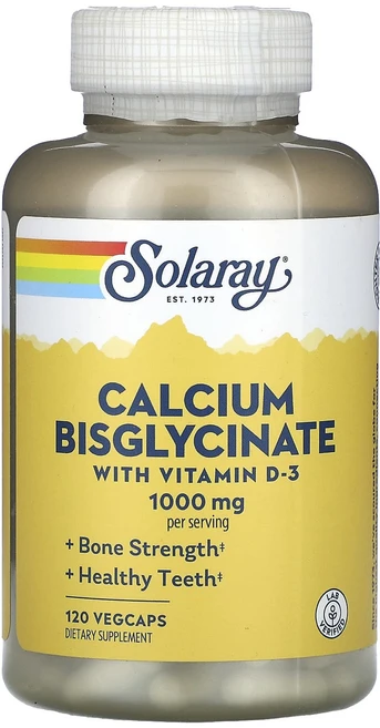 쏠라레이 칼슘 비스글리시네이트 비타민D3 함유 250mg 120 베지캡슐, 4개 - 쿠팡