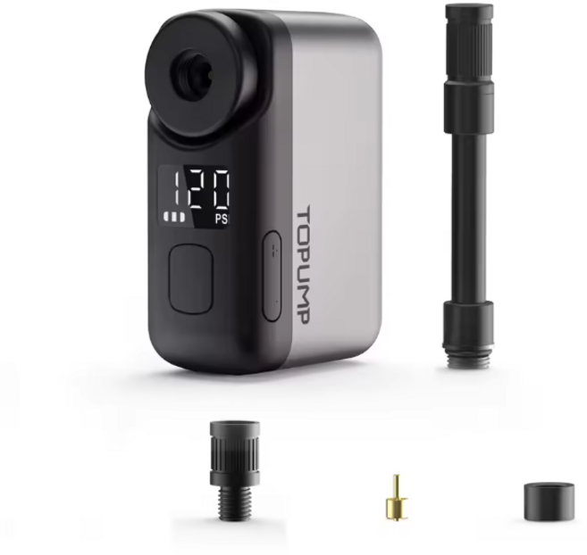 자전거전동펌프 TOPUMP TB2 PRO 미니 휴대용 전기 펌프 자전거 무선 타이어 팽창기 120PSI 최대 450mAh 배터리 화면 고속 충전, 01 TOPUMP TB2 PRO, 1개