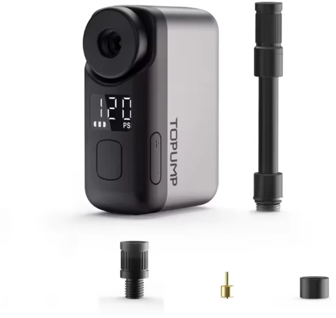 자전거전동펌프 TOPUMP TB2 PRO 미니 휴대용 전기 펌프 자전거 무선 타이어 팽창기 120PSI 최대 450mAh 배터리 화면 고속 충전, 01 TOPUMP TB2 PRO, 1개 - 쿠팡